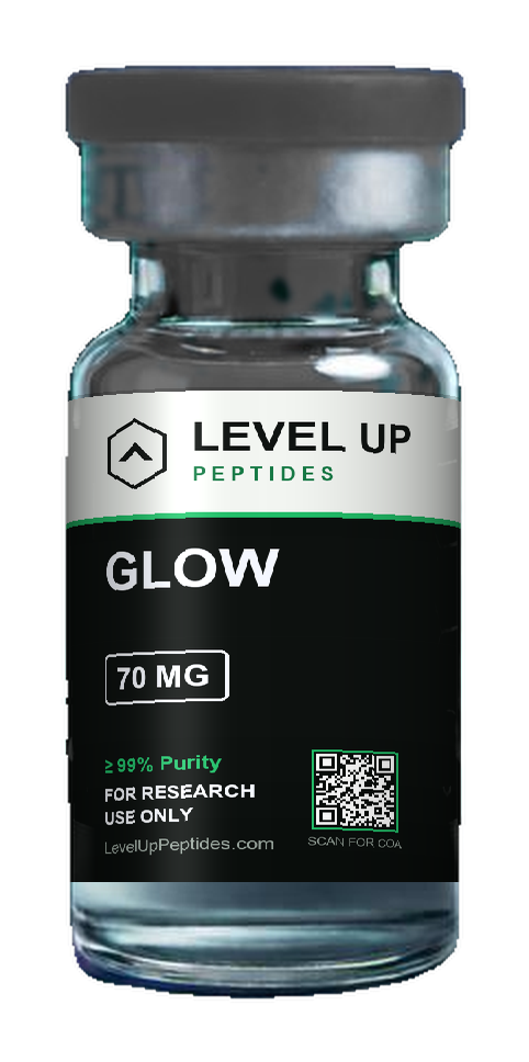 GLOW (GHK-Cu blend) research peptide vial